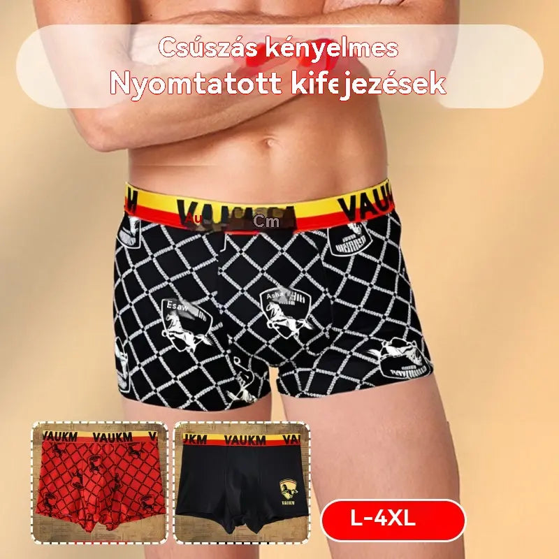 30%OFF💥【Vásárolj 4-et, kapsz 5-öt ingyen】🚹✅🔥Légáteresztő jégselyem alsónemű férfiaknak, kényelmes, varrás nélküli alsónemű, plus size, divatos minta