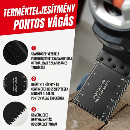 【4 darab】Magas széntartalmú acél oszcilláló pengék, titán precízióval uralja minden vágást