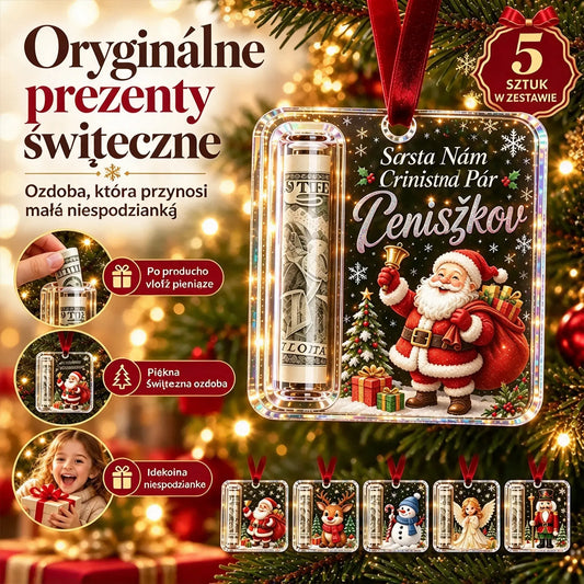 🎄 Ozdoba świąteczna na pieniądze ✨ Ozdoba na choinkę, w której można schować banknoty – kreatywny i zaskakujący prezent świąteczny.