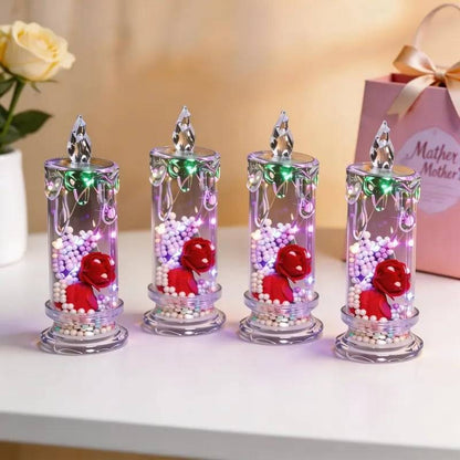 🌹Realistické ružové sviečky – LED ruže na batérie, bez dymu na bytové dekorácie, svadby, večierky a darčeky ✨