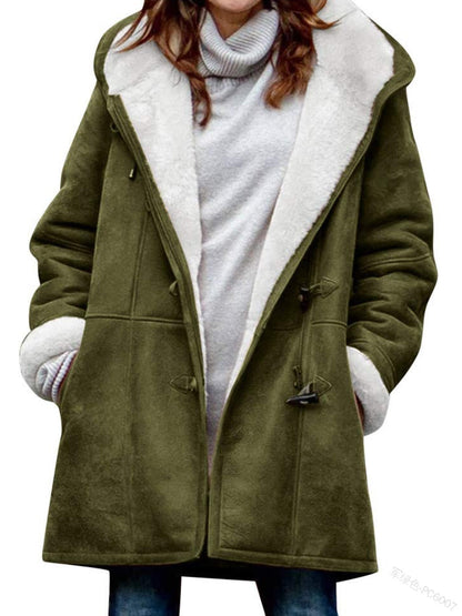 🥼🐏💖【Új téli kollekció – 50% kedvezmény】【S–5XL】2026-ös stílusos és meleg női velúr dzseki gyapjúbéléssel – lezser téli kabát