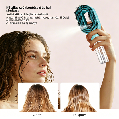 💖💨 Forradalmi hajkefe! Egy gombnyomásra finom permetet ad – véget vet a hajgubancoknak! ✨