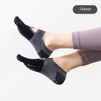 🦶【5 pár】🧘Pilates professzionális csúszásgátló ötujjú zokni: Lélegző fitnesz zokni minden évszakra, alkalmas padlóra és jógára🧦