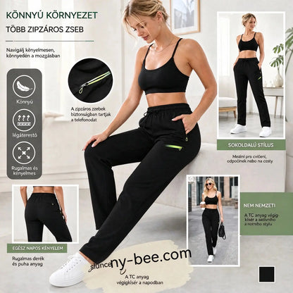 ⏳ Korlátozott ideig tartó ajánlat 🔥 Női, egyenes szabású cargo nadrág – Gumis derékrész; tökéletes munkához, utazáshoz és mindennapi viseletre 👖✨