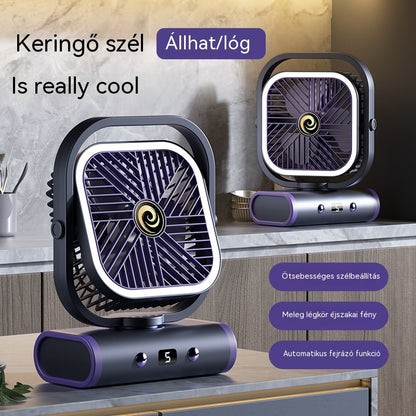 💨 Új, multifunkcionális, csendes ventilátor: fénymegvilágítással és ötféle szélsebesség-beállítással💡