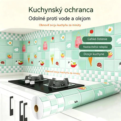 【60CMx8M】Olejovzdorné nálepky do kuchyně, voděodolná samolepící tapeta, ochranná fólie na pracovní desku.