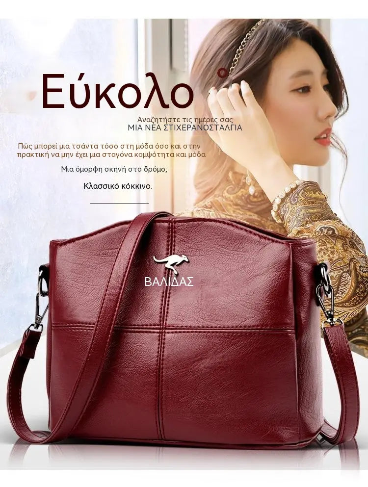 🔥👜👜 Új valódi bőr válltáska, vintage kézzel készített stílus, divatos és sokoldalú.