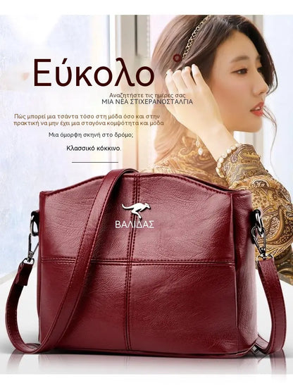 🔥👜👜 Új valódi bőr válltáska, vintage kézzel készített stílus, divatos és sokoldalú.