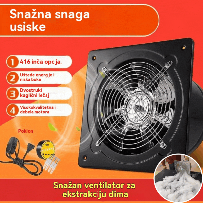 🌬Výkonný odsávací ventilátor pro domácí použití
