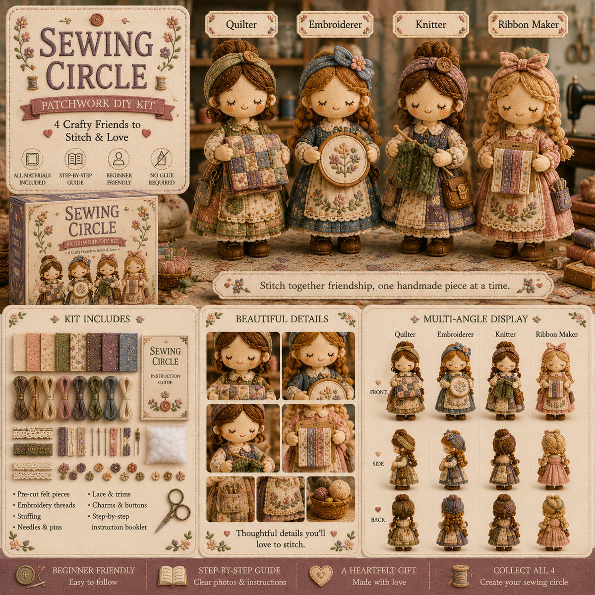 Poslední den: Využijte slevu 49 %!  Miniaturní patchworková sada ze série Miniature World.