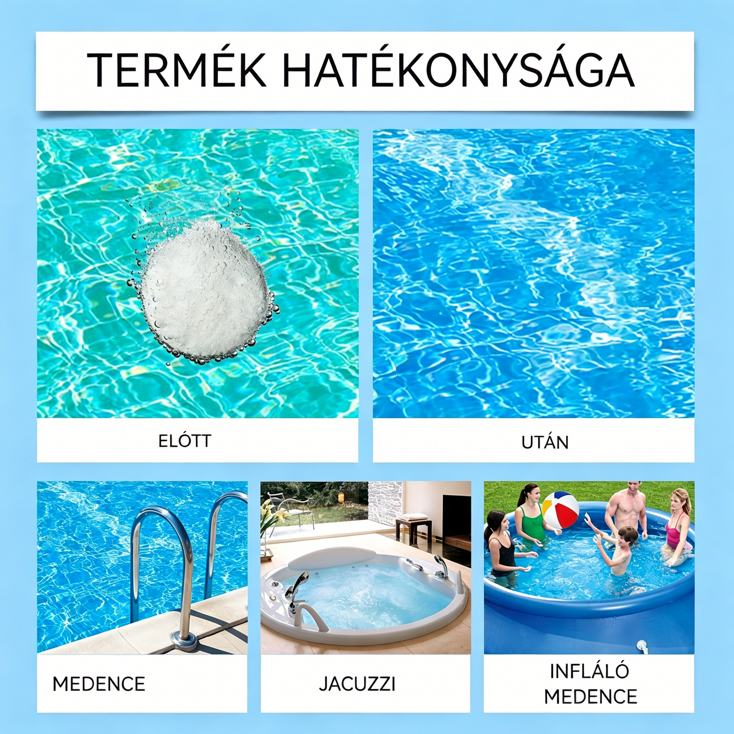 🔥【Vásárolj 1-t, kapsz 1-t ingyen】🏊‍♀️💧Medencetisztító tabletták a tiszta, átlátszó vízért.