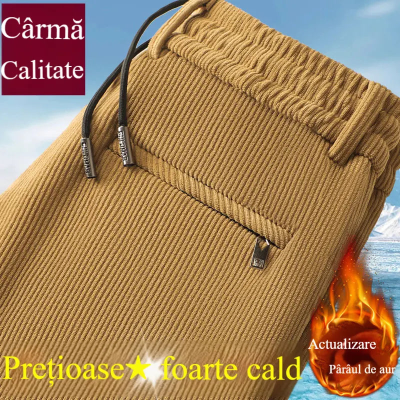 【M-5XL】 Pánske tepláky Jeseň Zima Velvet Plus Velvet Voľné ležérne nohavice