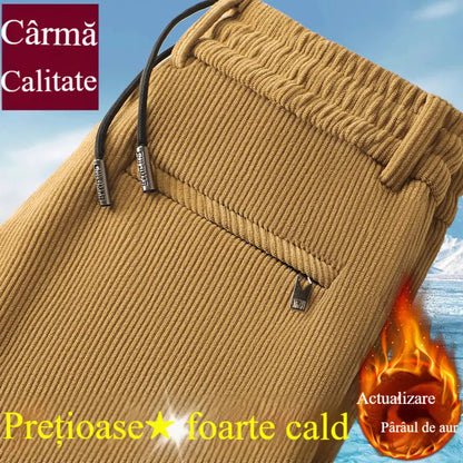 【M-5XL】 Pánske tepláky Jeseň Zima Velvet Plus Velvet Voľné ležérne nohavice