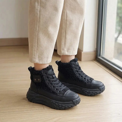 👟✨Bélbéléssel ellátott női téli bakancs, vastag talppal😍