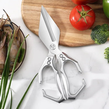 🔥χαμηλή τιμή και καυτή πώληση🔥🍗✂️Πολυλειτουργικό ψαλίδι κουζίνας βαρέως τύπου💯Κοπή κρέατος και οστών
