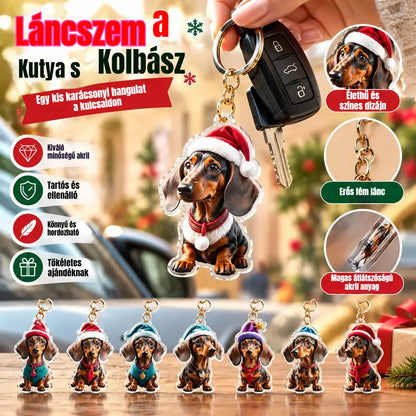 🎄【9 darab】🐕 Karácsonyfadíszek kiskutyák formájában
