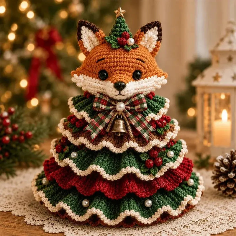 🧶 DIY horgolt készlet karácsonyfához állatokkal | Tartalmazza a fonalat, a tűt és a lépésről lépésre útmutatót | Kézzel készített karácsonyi dekoráció 🎄