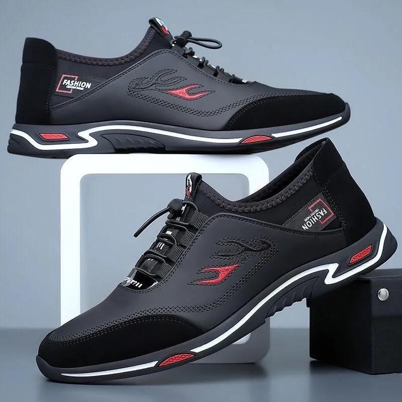 👞Moški poslovni čevlji za prosti čas iz zračnega usnja ✅ brez vonja ✅ mehak usnjen podplat ✅ modni in vsestranski