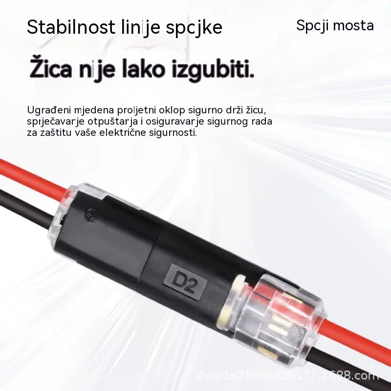 🥳 50% popusta! ⏰ 【50 komada na zalihi】Priključak za žicu bez skidanja izolacije, s kopčom za zaključavanje, sigurnim zatvaranjem i protukliznom površinom ⚡️