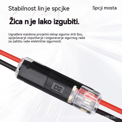🥳 50% popusta! ⏰ 【50 komada na zalihi】Priključak za žicu bez skidanja izolacije, s kopčom za zaključavanje, sigurnim zatvaranjem i protukliznom površinom ⚡️