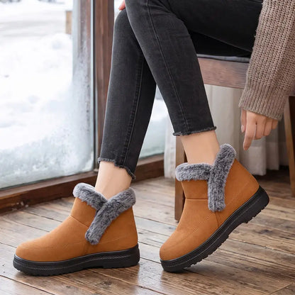 👢【36-43】✨Belebújós szőrme szegélyes női hótaposó😍