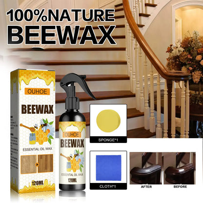 Spray de cera de abeja natural micromolecular para el cuidado de muebles, mantenimiento y pulido de suelos.