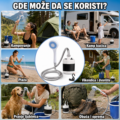 🚿🏕️ Ducha portátil con USB | Disfruta de una ducha refrescante en cualquier momento y lugar | Imprescindible para acampar, viajar o la limpieza al aire libre ✨💧