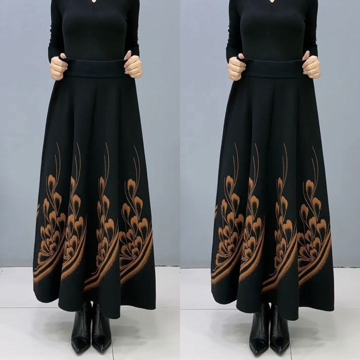 🔥【Vásárolj 1-et, kapsz 1-t ingyen】👗🎀【S-3XL】Őszi és téli vastagított gyapjúszoknya, divatos és sokoldalú