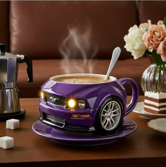 🔥【80%OFF】☕☕Sportautós kávésbögre 304-es rozsdamentes acél maggal, gyantával