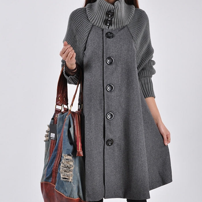 👗[43% kedvezmény🔥🔥]【M-5XL】Új, lezser, középhosszú gyapjúkabát