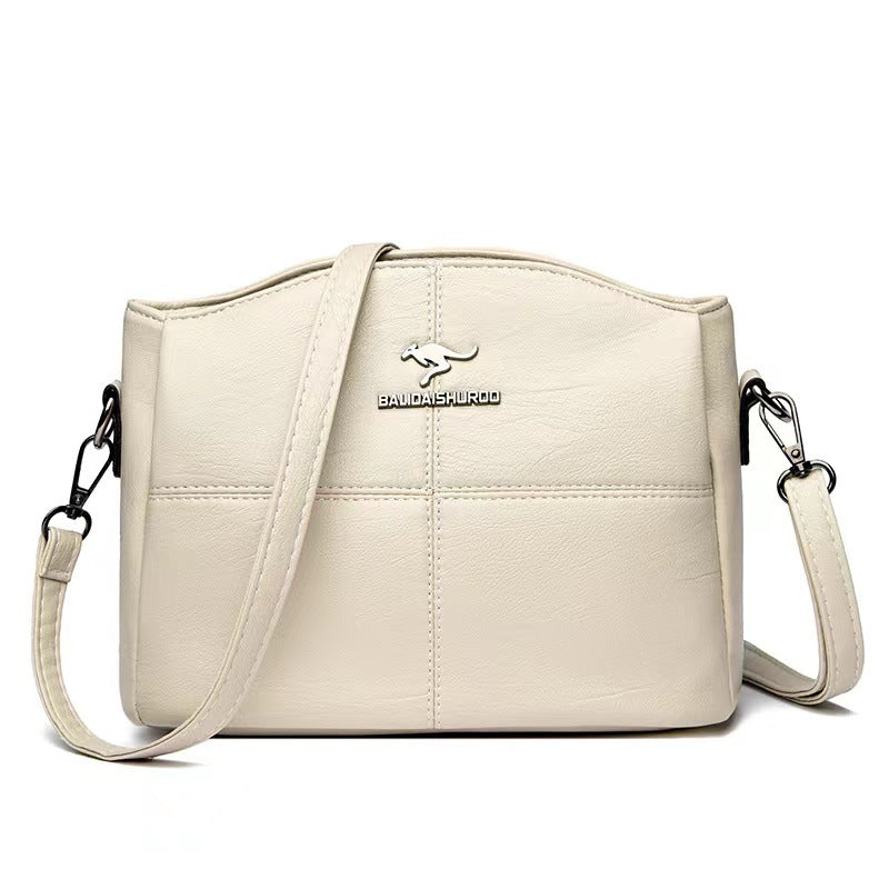 🔥👜👜 Νέα τσάντα ώμου από γνήσιο δέρμα, ρετρό χειροποίητη, μοντέρνα και ευέλικτη.