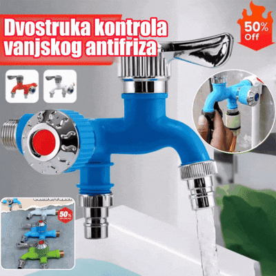 🧼【45% OFF】💦💥Vanjska slavina protiv smrzavanja s dvostrukom kontrolom
