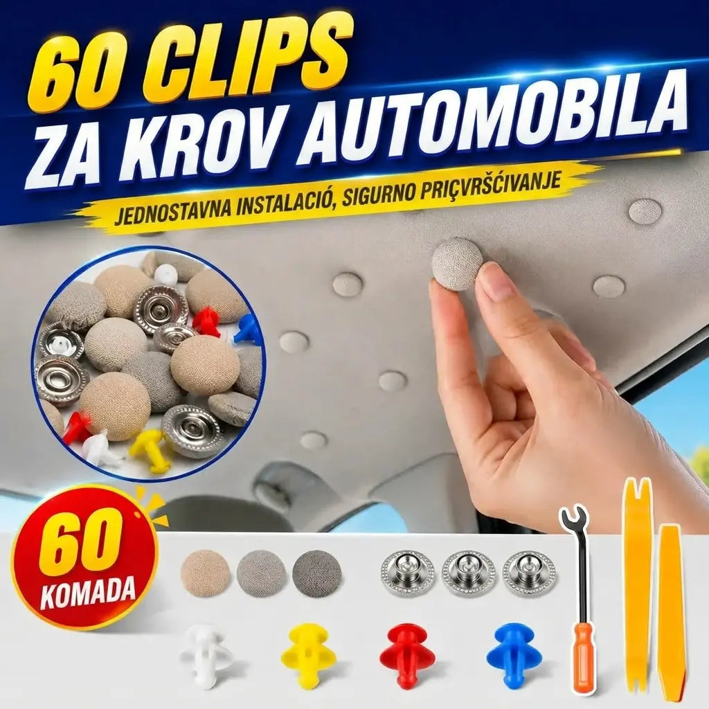 🔥【30 komada】🚗Kopče za skidanje platna s krova automobila, uključujući alate za ugradnju, olakšavaju uklanjanje i sastavljanje.