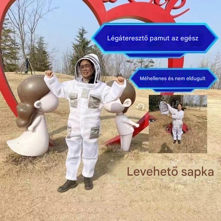 🐝 3D pamuthálós egyrészes méh elleni öltöny