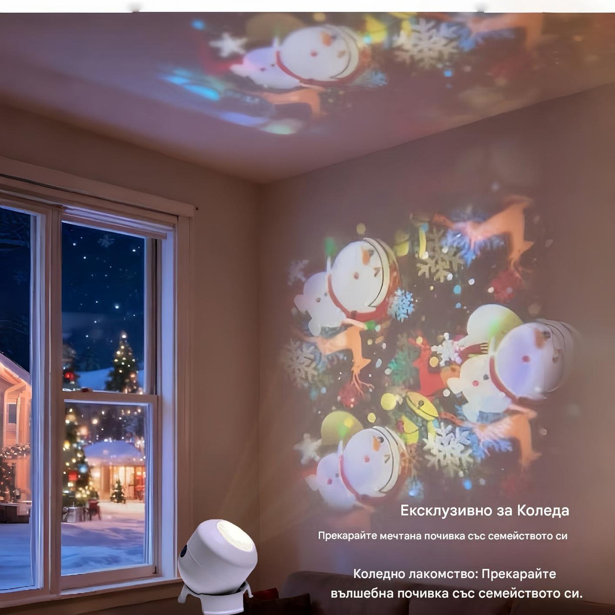 Динамичен въртящ се LED проектор