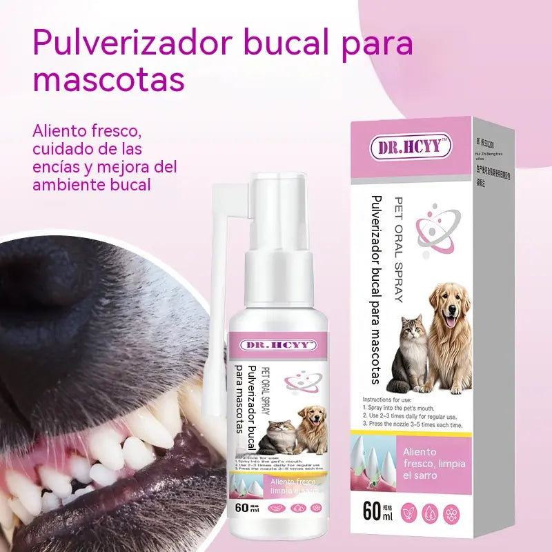 🐶🐱【Compra 1, llévate 1 gratis】Spray limpiador bucal y dental para mascotas