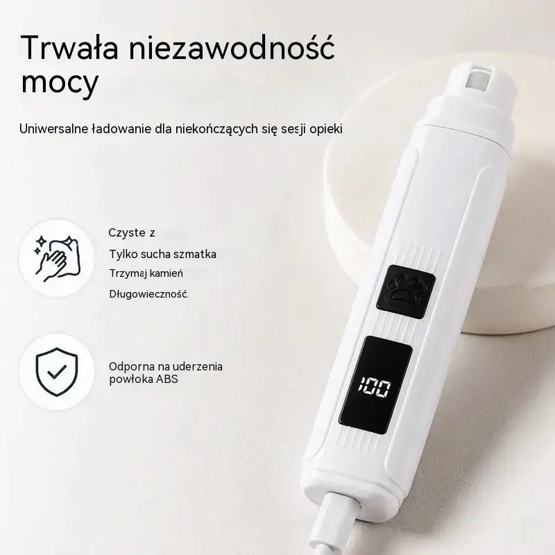 🔥【Kup 1, a 1 dostaniesz gratis】🐱🐶 Elektryczny pilnik do pazurów zwierząt z diodą LED wskazującą poziom naładowania