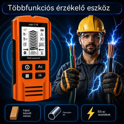 🔍Többfunkciós fém-, fa- és kábelkereső; biztonságosan és pontosan megtalálja a rejtett csöveket és kábeleket.