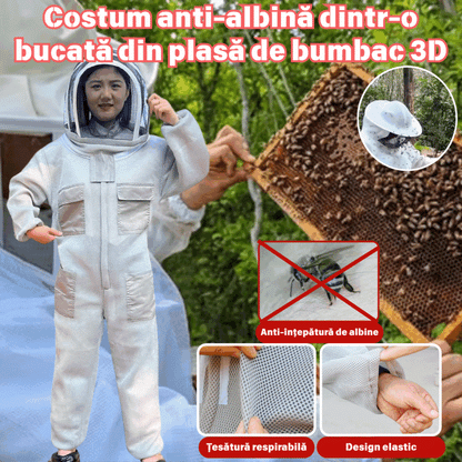 🐝 3D pamuthálós egyrészes méh elleni öltöny