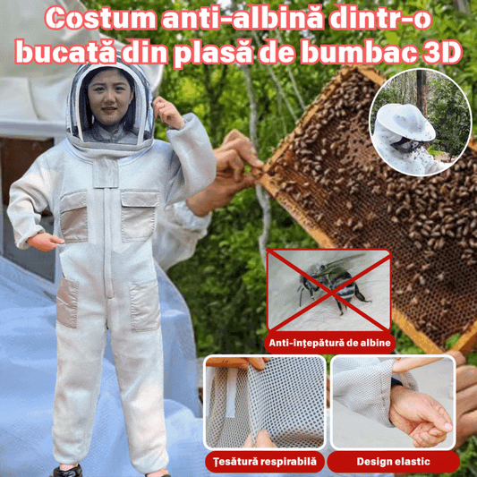 🐝 3D pamuthálós egyrészes méh elleni öltöny