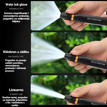 🚿[Set od 2 dijela]💧 Vodeni pištolj visokog tlaka: Pranje automobila, vrt, 10 puta veći tlak, više načina rada ⚡