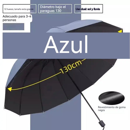 ☔ 12 bordás összecsukható esernyő – szélálló, vízálló és könnyű esőben és napsütésben 🌞