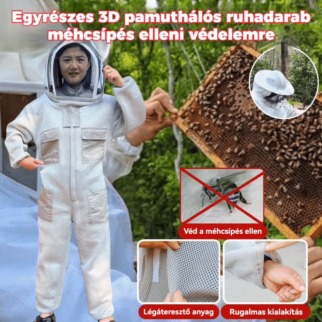 【M-2XL】🐝Méhecske mintás overál 3D pamuthálóból
