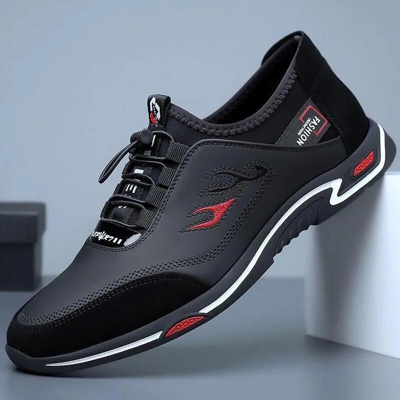👞Moški poslovni čevlji za prosti čas iz zračnega usnja ✅ brez vonja ✅ mehak usnjen podplat ✅ modni in vsestranski