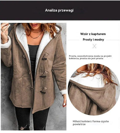 🥼🐏💖【Új téli kollekció – 50% kedvezmény】【S–5XL】2026-ös stílusos és meleg női velúr dzseki gyapjúbéléssel – lezser téli kabát