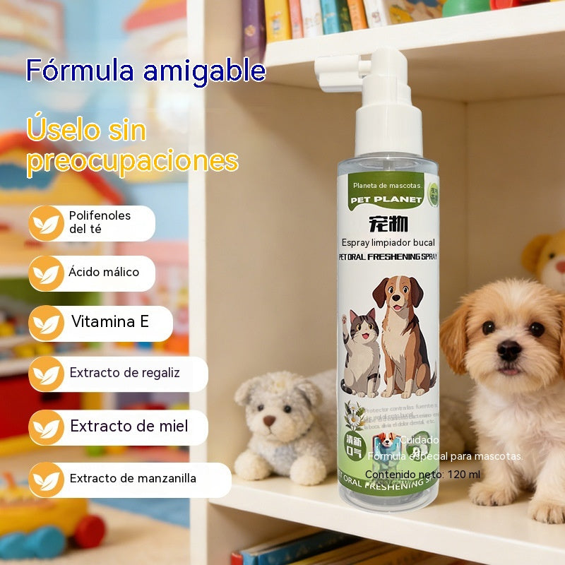 🐶【2 položky za 24 eur】🐱Sprej na ústnu hygienu pre domáce zvieratá dokáže osviežiť dych a odstrániť žltnutie a zubný kameň zo zubov.