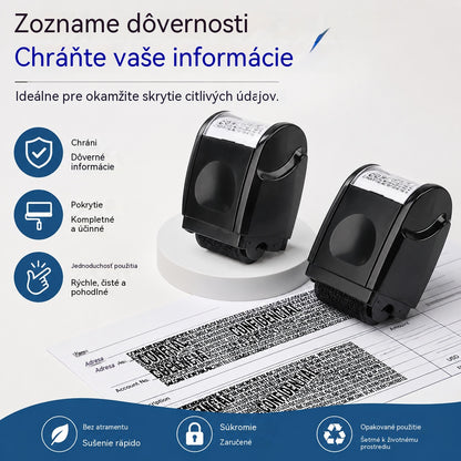 【 Obsahuje 3 tuby vákuovo baleného atramentu na pečiatky.】🔥Obmedzená ponuka, využite zľavu 49 %!🔥 – Bezpečná pečiatka, ktorá chráni vaše súkromie — Ochrana adresných a fakturačných údajov