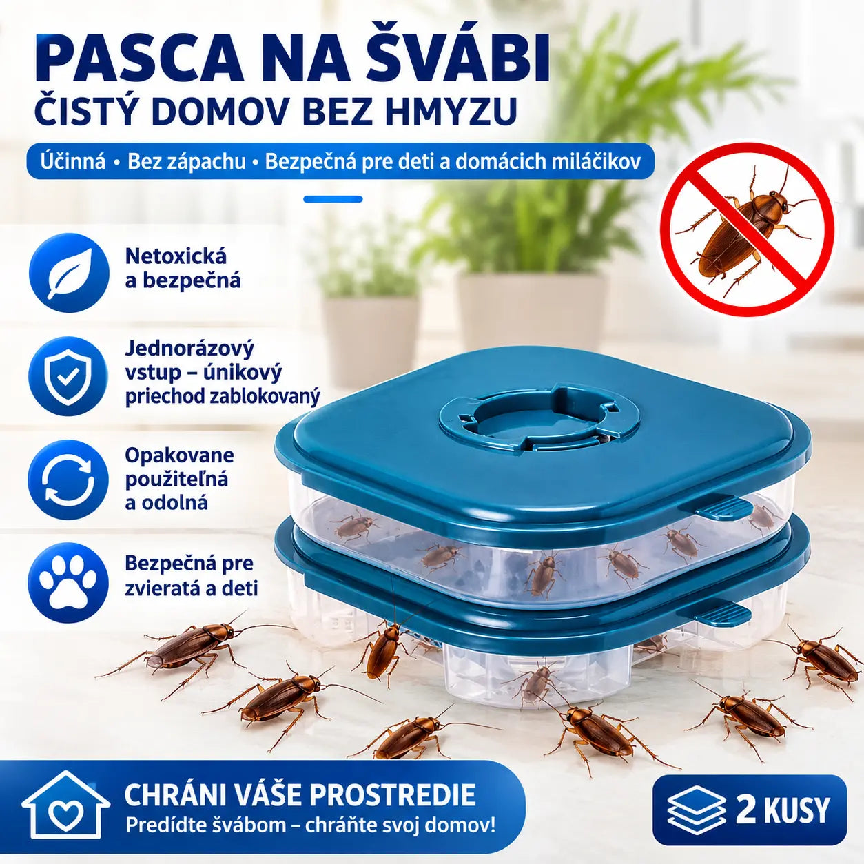 💪 Opakovane použiteľná návnadová stanica na šváby