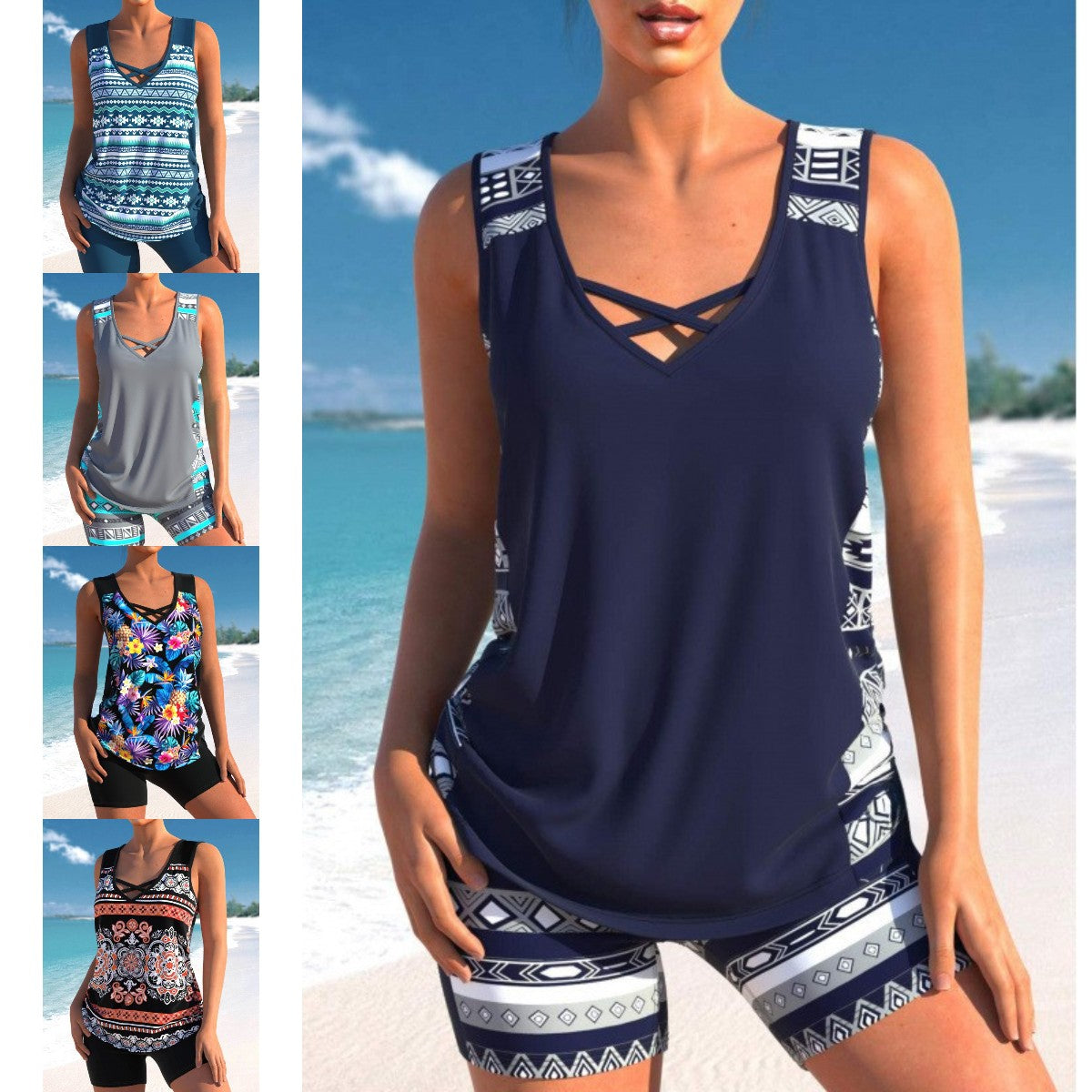 👙【S-5XL】Dvodelne športne kopalke za ženske