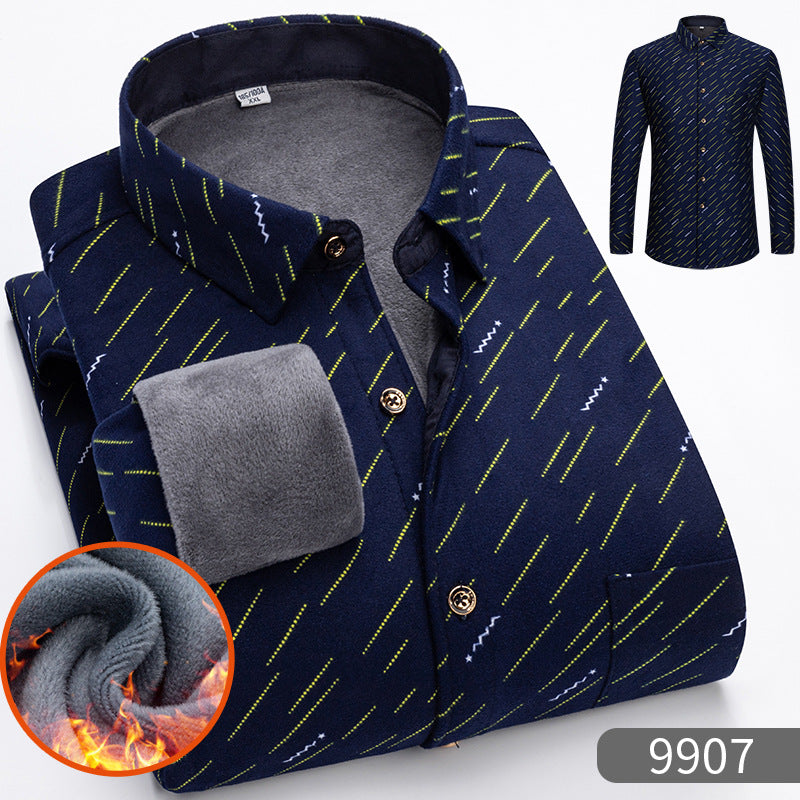 🔥【Zľava 50 %】👔【L-5XL】Teplá košeľa s dlhým rukávom